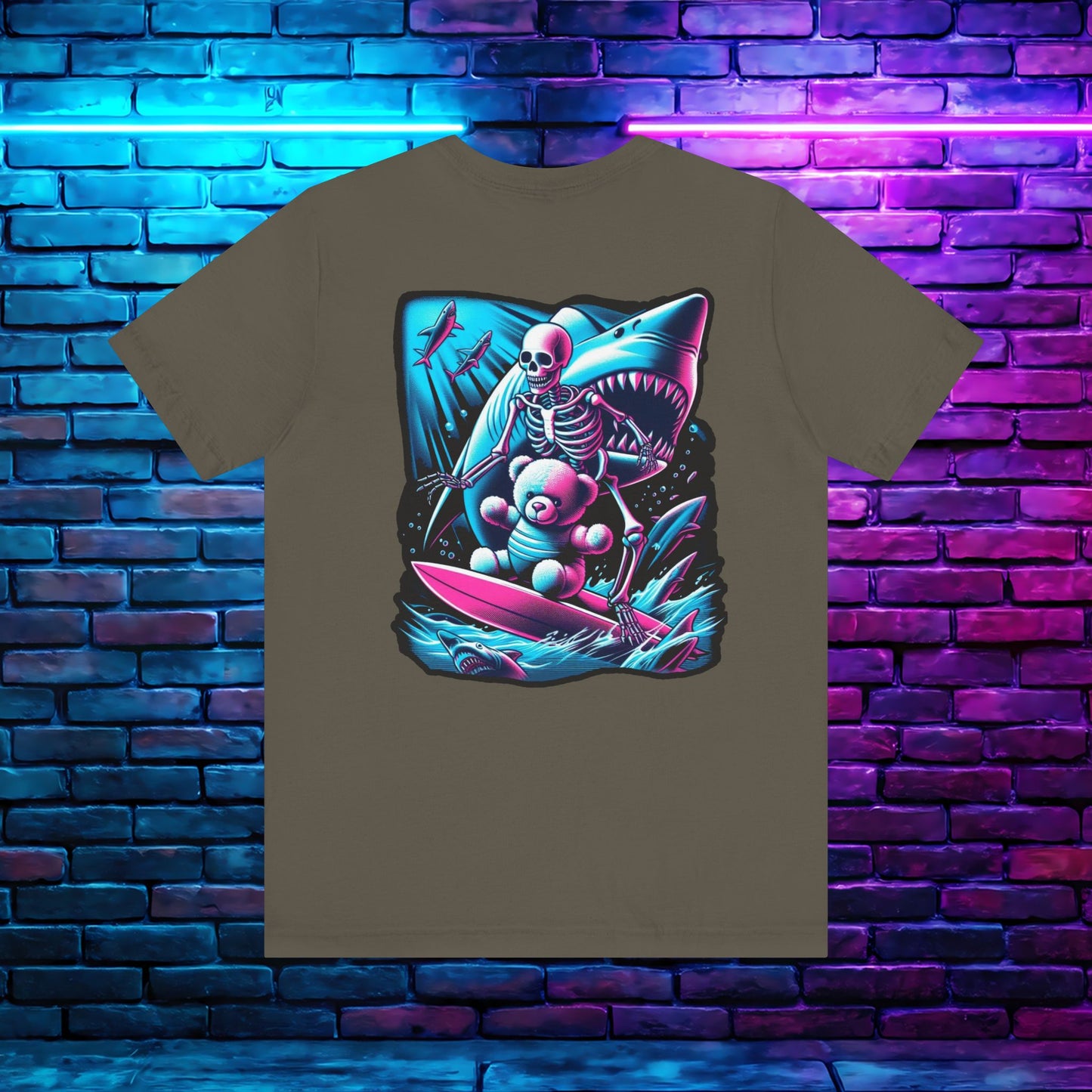 BKAB Shark Surfer 2-Sided Tee